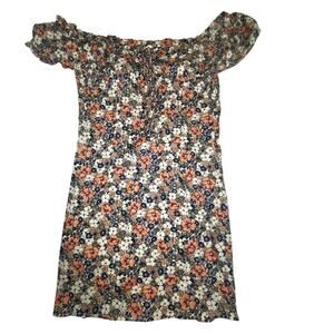 NWT Womens Smocked Floral Mini Dress Size Medium